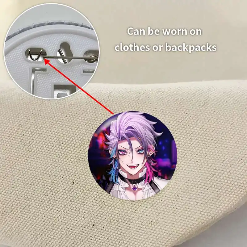 Брошь с аниме принтом Gavis Bettel Ch VTuber