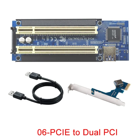 Адаптер PCI E/NVME/Mini PCIE-Райзер-карта PCI Dual PCI высокоэффективный преобразователь с кабелем USB 3,0 для настольного ПК ASM1083 чип