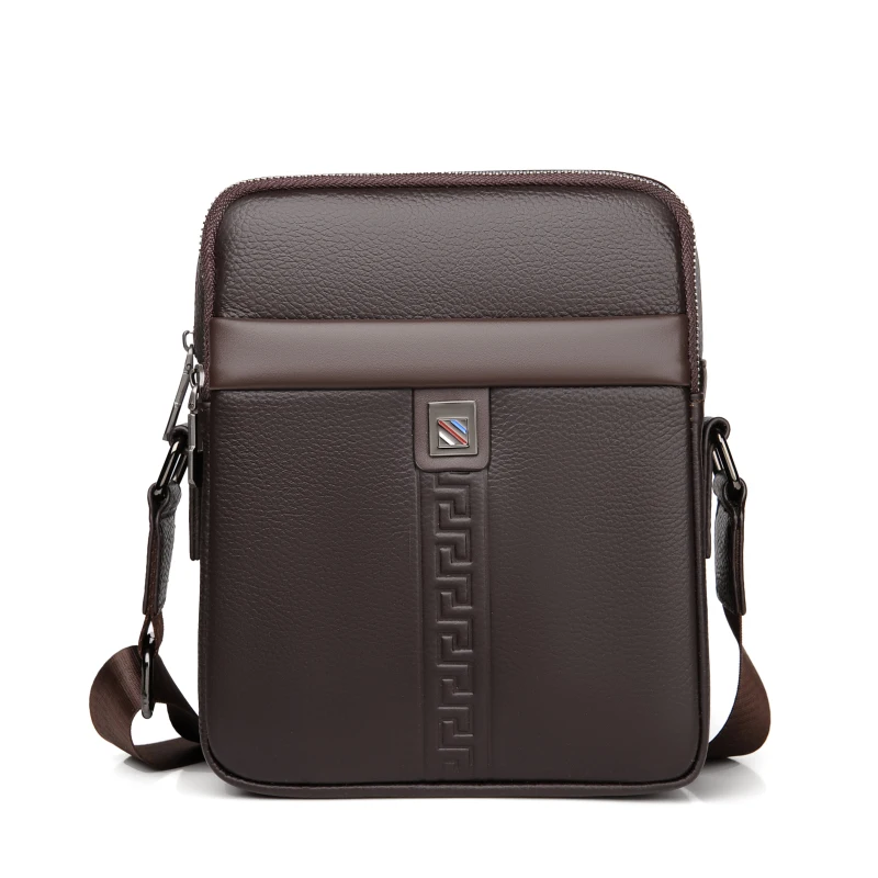 

Сумка кросс-боди мужская из натуральной кожи, повседневный мессенджер, модный саквояж на плечо в деловом стиле, винтажная слинг-сумка