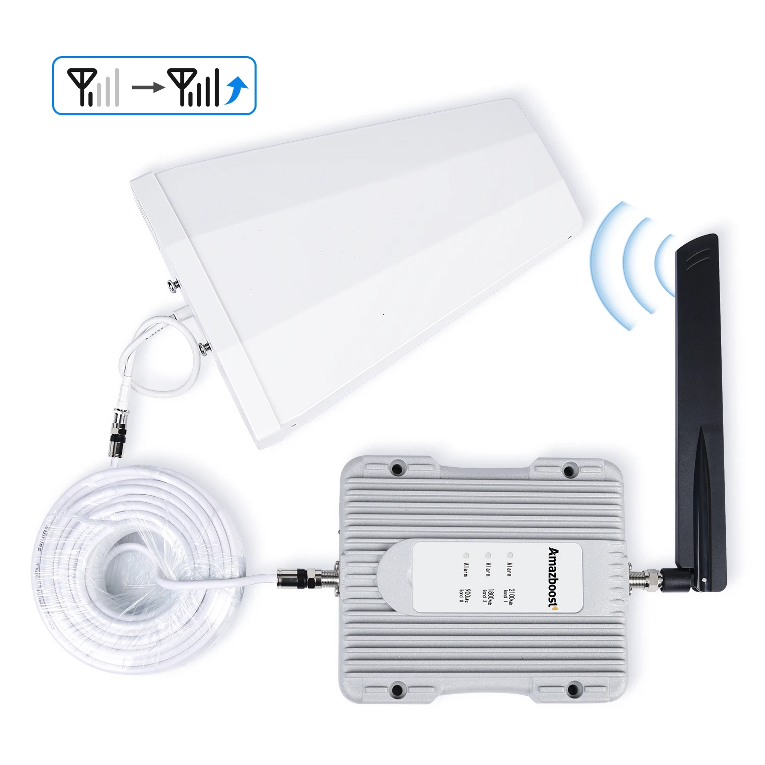 

4G cellphone signal booster cellular amplifier 900 1800 2100 multi-band mobile phone signal repeater GSM