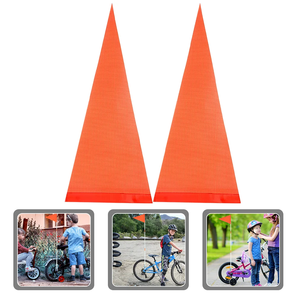 

2 Pcs Accessories Automotive Cycling Safety Flag Car Hauler Flags Bike Cars Trailer Bicycle
