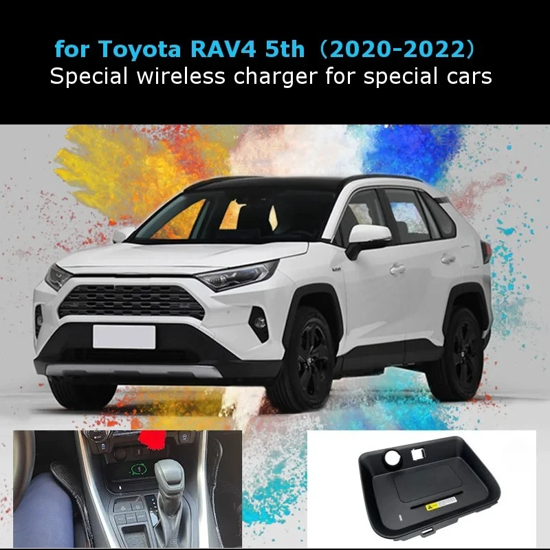 

Для Toyota RAV4 4th 5th 2005-2010 2011 2012 Беспроводное быстрое зарядное устройство для специальных автомобилей Беспроводная встроенная зарядная панель Автомобильная электроника