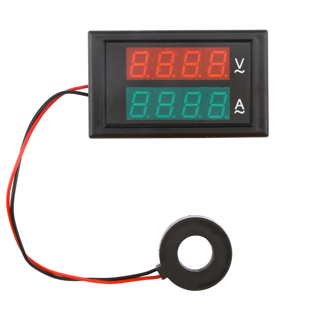 

AC80-300V 100A 0.39" LED Digital Voltmeter Ammeter Voltage Current Meter Volt Detector Tester Monitor Panel W/ 100A Transformer