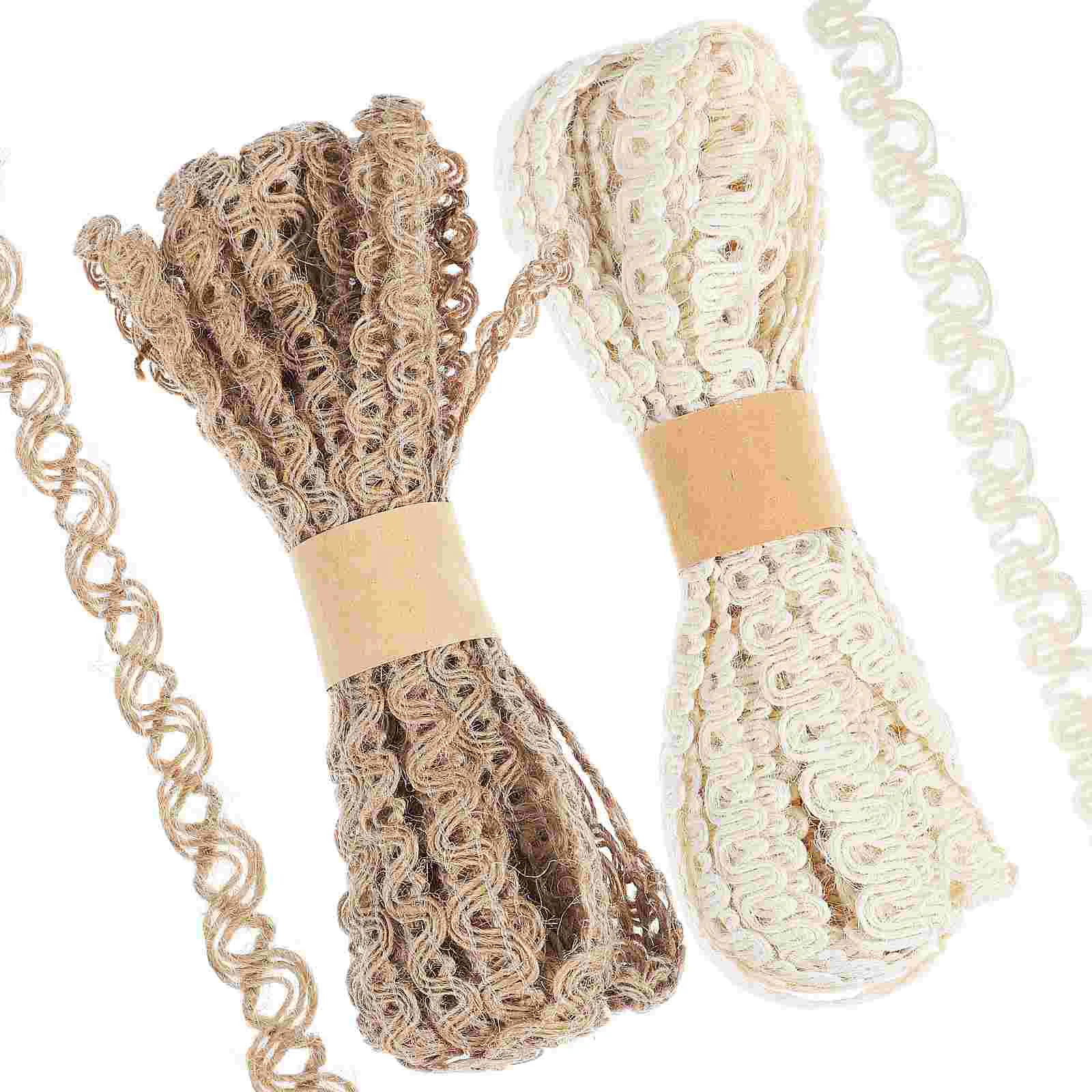 2 рулона украшение для букета веревка мешковина кружевная лента подарочные ленты