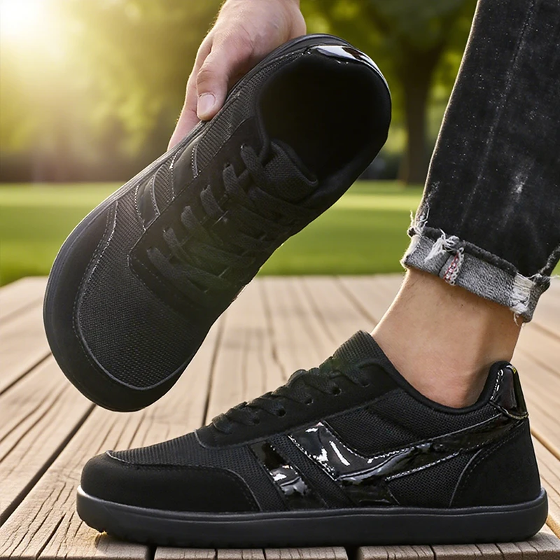 Фото Tenis De Hombre, обувь для босиком с широким носком, минималистичная дышащая удобная уличная прогулочная обувь, спортивная повседневная синяя обувь 2025 №2