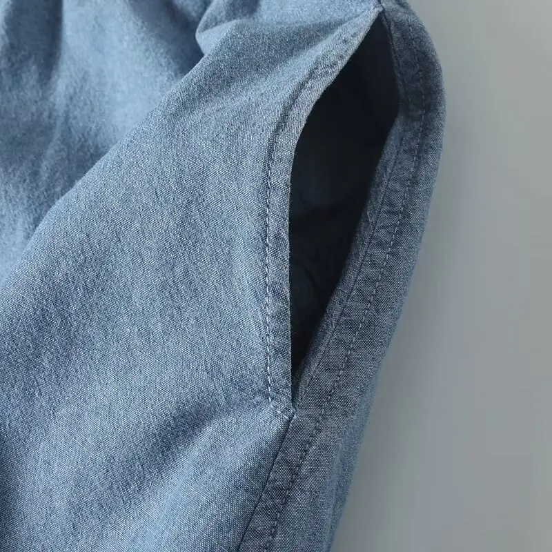 Новая модная женская юбка-миди с разрезом повседневная универсальная джинсовая