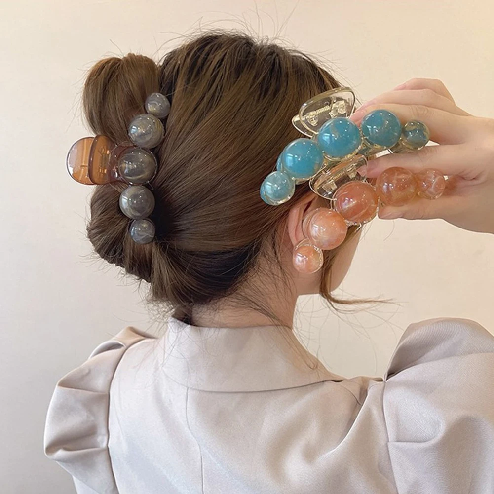 

Заколка-краб градиентная женская, модный зажим для волос в виде планеты, украшение для волос, аксессуары для волос