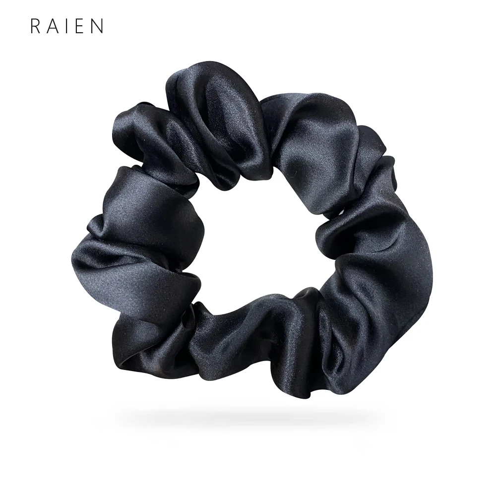 

100% Pure Muberry Silk Large Scrunchies 3.5cm Elastic Hair Ties Rubber Bands Ponytail Holders for Women Girls Hair Accessories