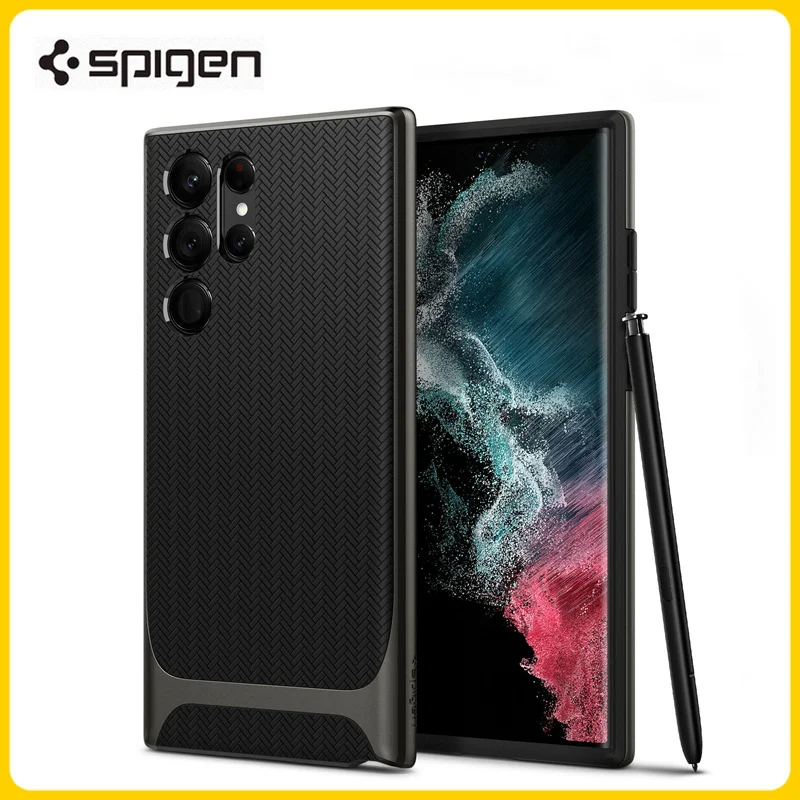 

Original Spigen Neo Hybrid Case For Samsung Galaxy S22 Ultra (6.8") Weave Pattern Cases Shockproof Slim Cover