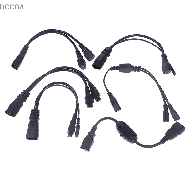 Штекер IEC C14 к 2XC13 C5 C7 C11 Женский разветвитель Y-типа Кабель питания кабель адаптера