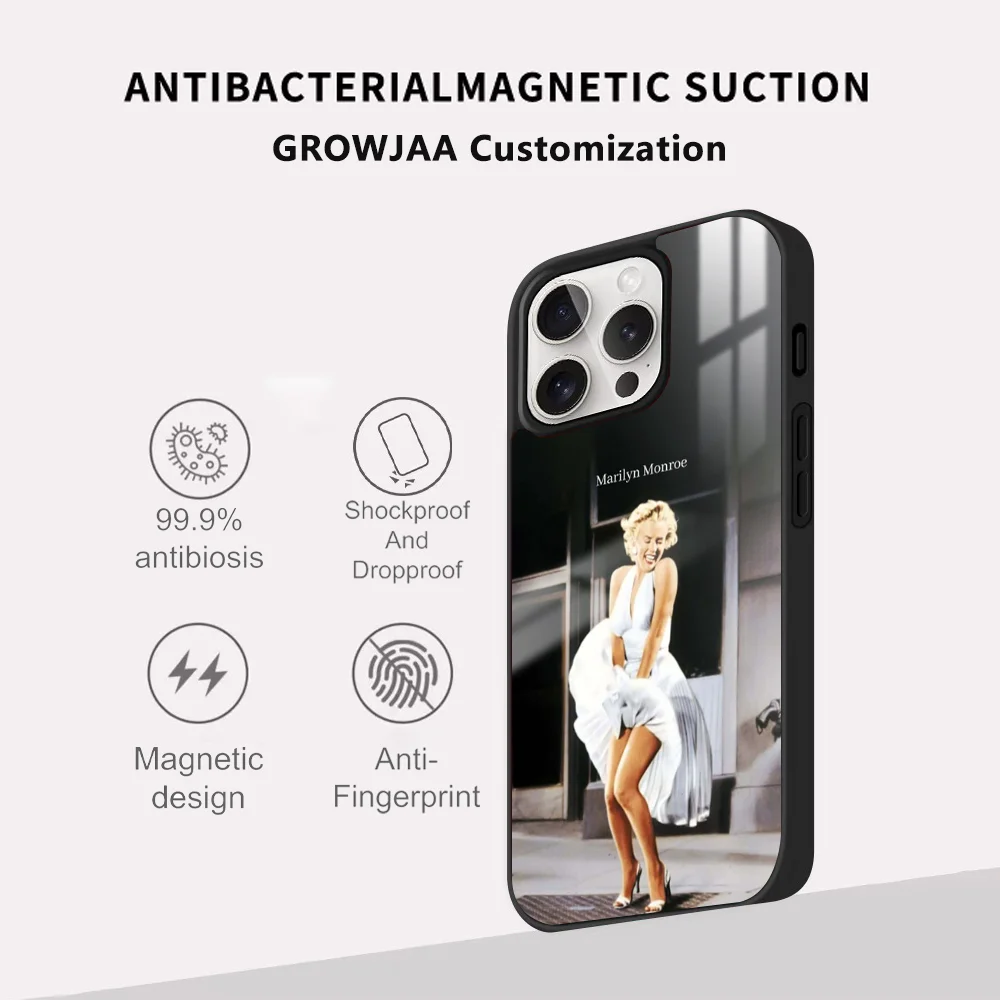 Сексуальный M-Marilyn M-Mon-Рой чехол для телефона iPhone 16 15 14 13 12 11 Pro Max Plus Mini Magsafe