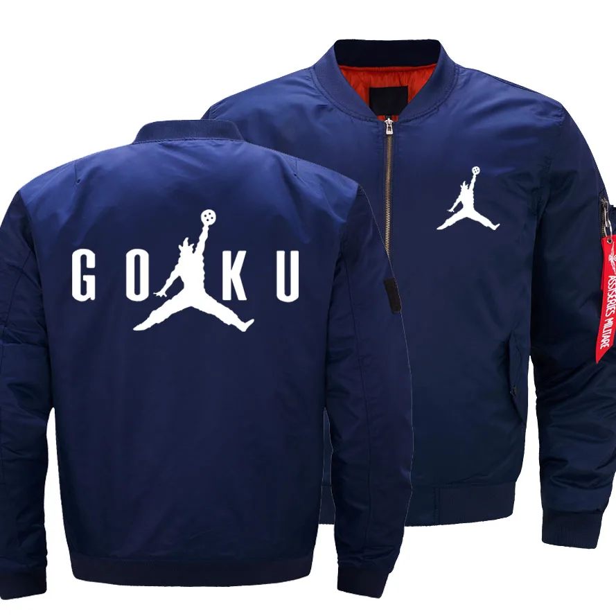 

2022 New Anime Z Goku Logo Flying Jacket Autumn Winter Men's Fashion Thicken Windbreaker Warm Casual Zipper Baseball Coat