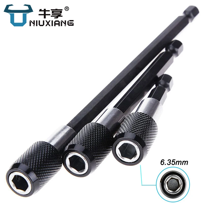 

NIUXIANG 1/4 Inch Hex Shank Quick Release Electric Drill Magnetic Screwdriver Bit Adjustable Extension Holder Bar Shank Tools