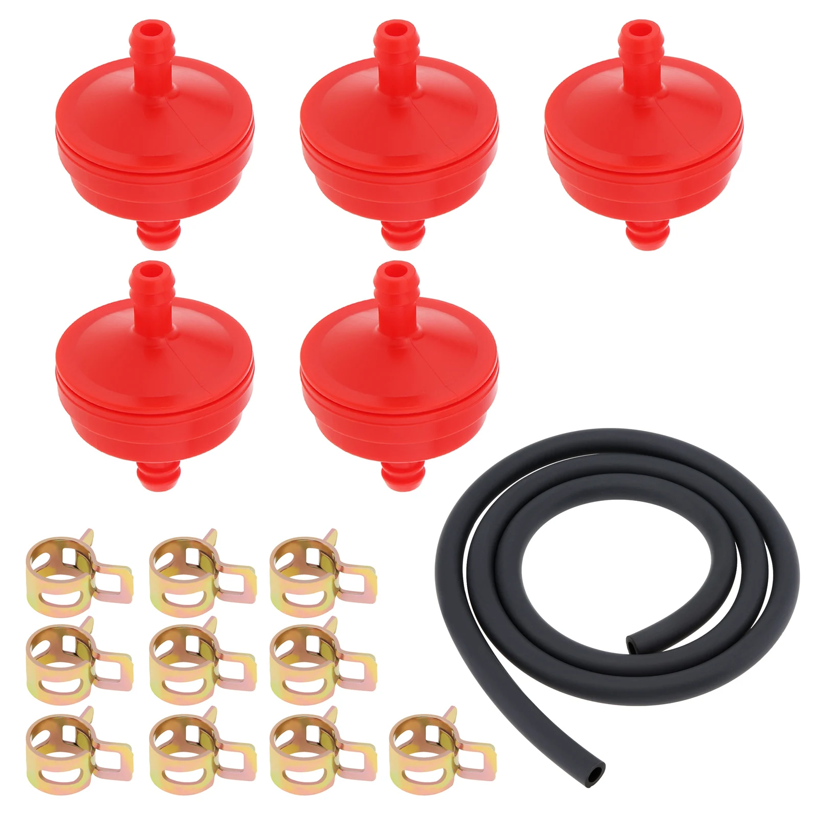 

1 Set 1 Meter 1/4 Inch ID Fuel Hose Replacement for Motorcycle / Tractor / Lawn Mower/Boats/ATV/Go Karts Inline Fuel Filter Kit