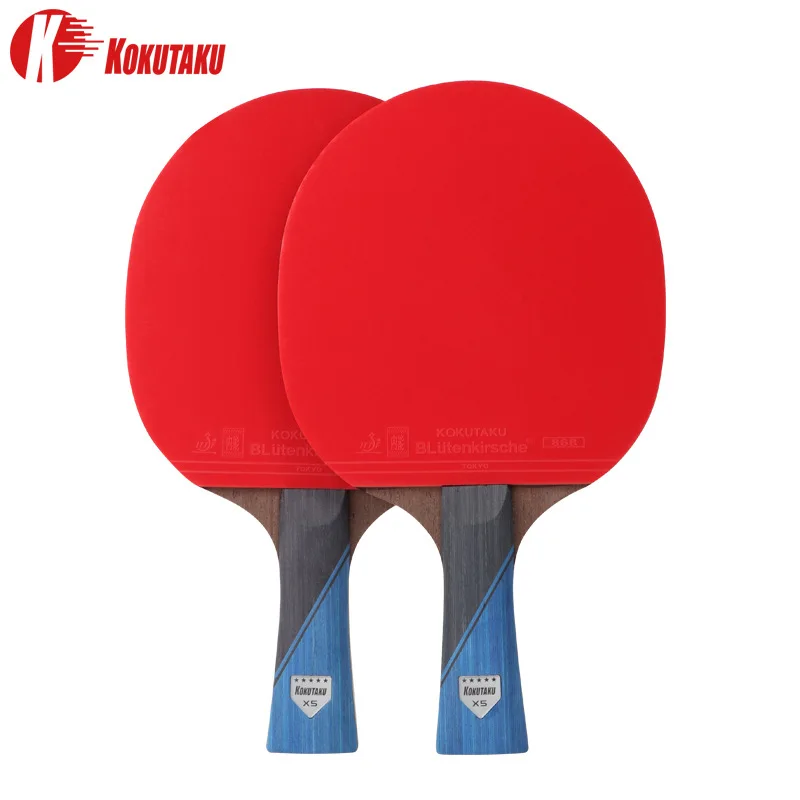 

KOKUTAKU ITTF Professional 4/5/6 Star Ping Pong Racket Carbon Table Tennis Racket Bat Paddle Set Pimples In Rubber with Bag