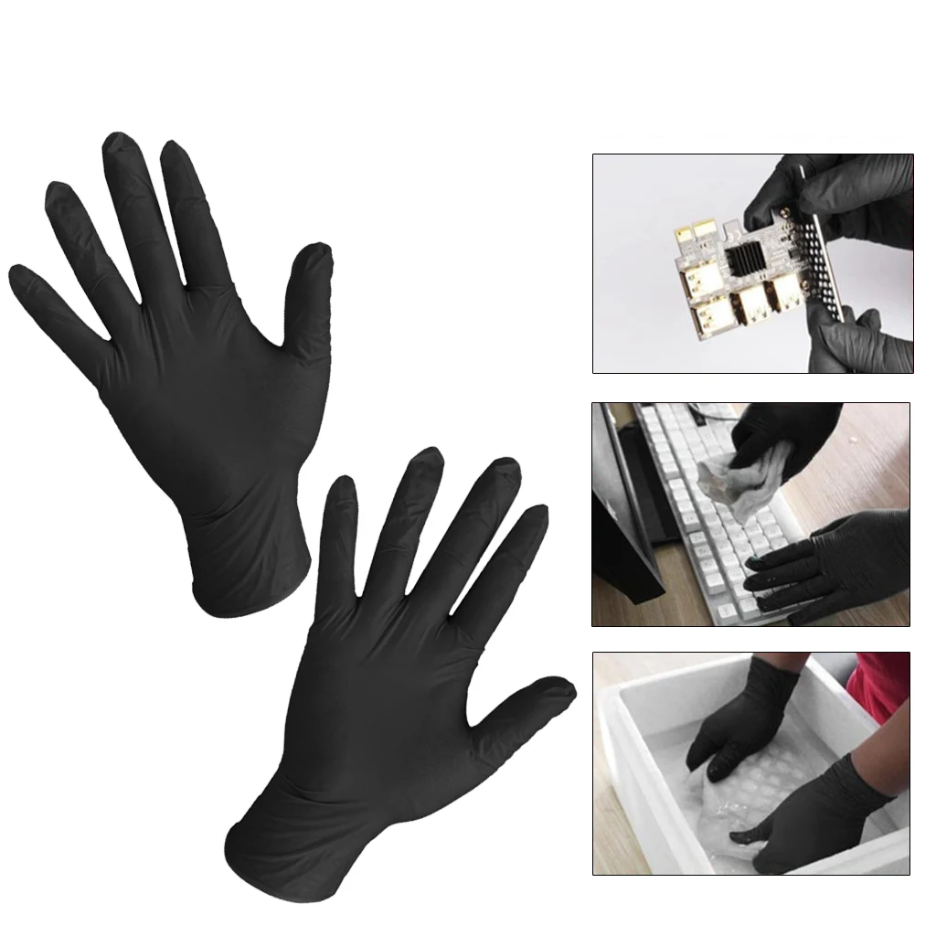 

100/20pcs New Black Guantes Latex Gloves Disposable Gloves Nitrile Work Gloves for Home Rubber Food Gloves Tattoo Fast Delivery