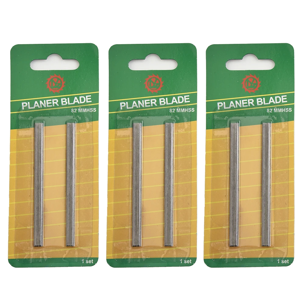 

3 Box Planer Blades 82mm Reversible Electric Planer Blades Boxed HSS For MKT Cutting Soft Woods Hard Wood Ply-wood Board Tools