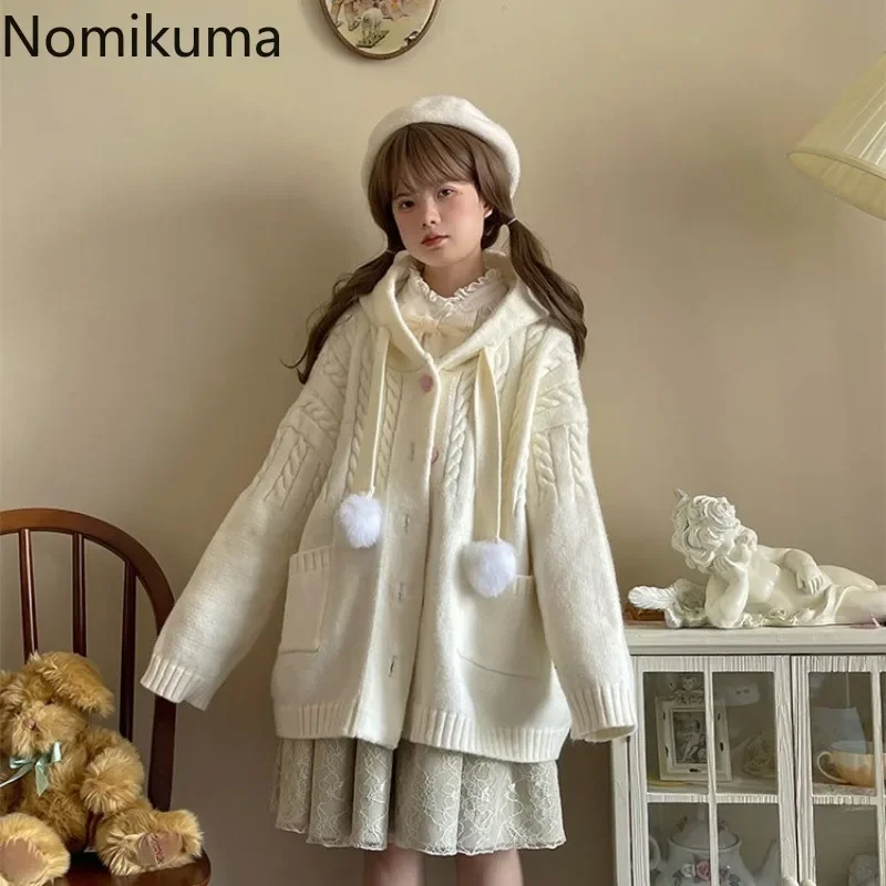 Корейский милый кардиган большого размера Sueter Mujer 2024 женская одежда вязаный