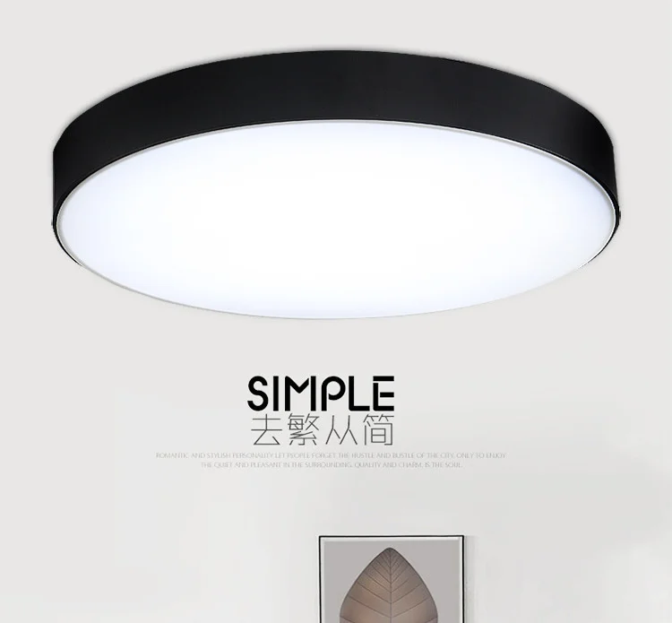 Специальная цена простой светодиодный круглый потолочный светильник железная