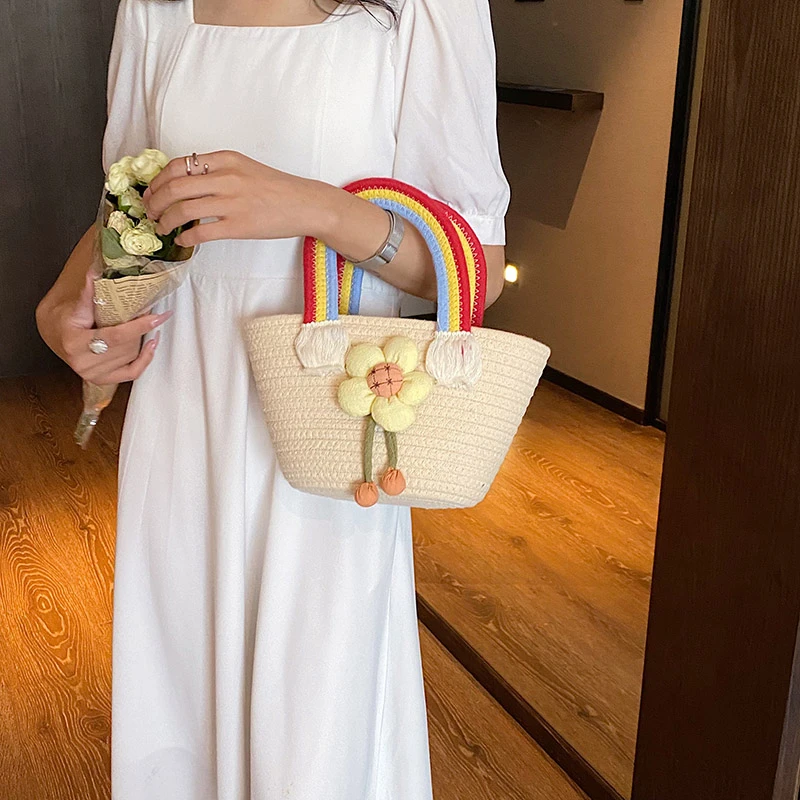 

Autumn New Women's Bag 2023 High Quality High Capacity Handwoven Bag Fashion Beach Bag Leisure Holiday Bag Shopping Handbag
