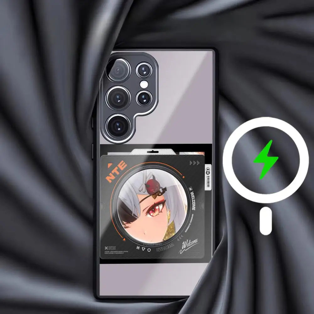 Фото Чехол Lacrimosa Hot Game NTE для Samsung S26 S25 S24 S23 S22 S21 S20 Plus Ultra, стеклянный магнитный чехол №2