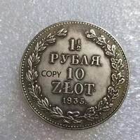 poland russia 1835 silver plated brass commemorative collectible coin gift lucky challenge coin copy coin