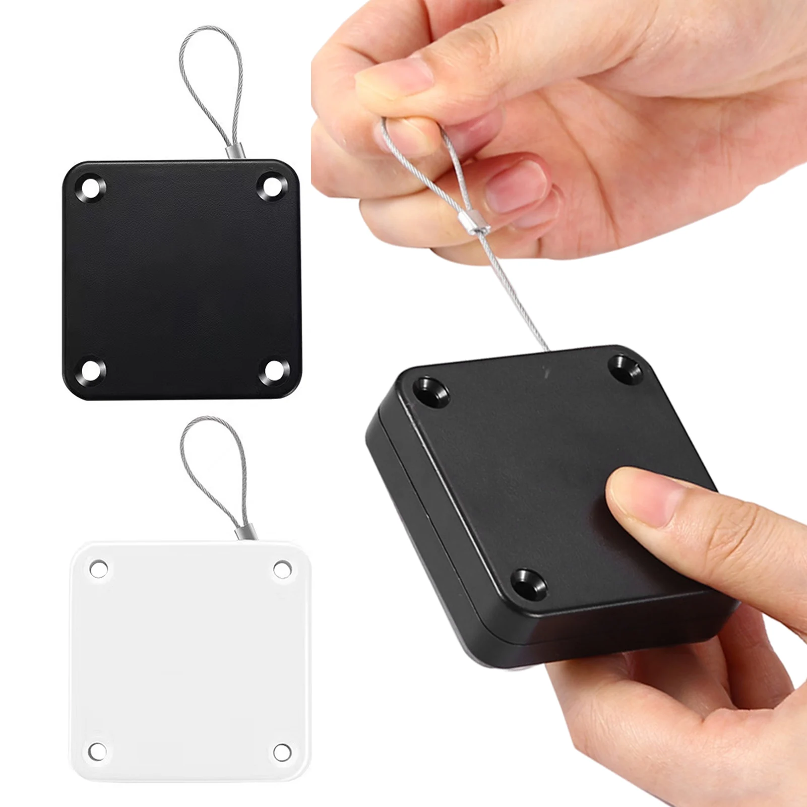 

2pcs ABS Steel Bathroom Opener Easy Installation Automatic Door Closer Bedroom Interior With Drawstring No Drilling Home Offices