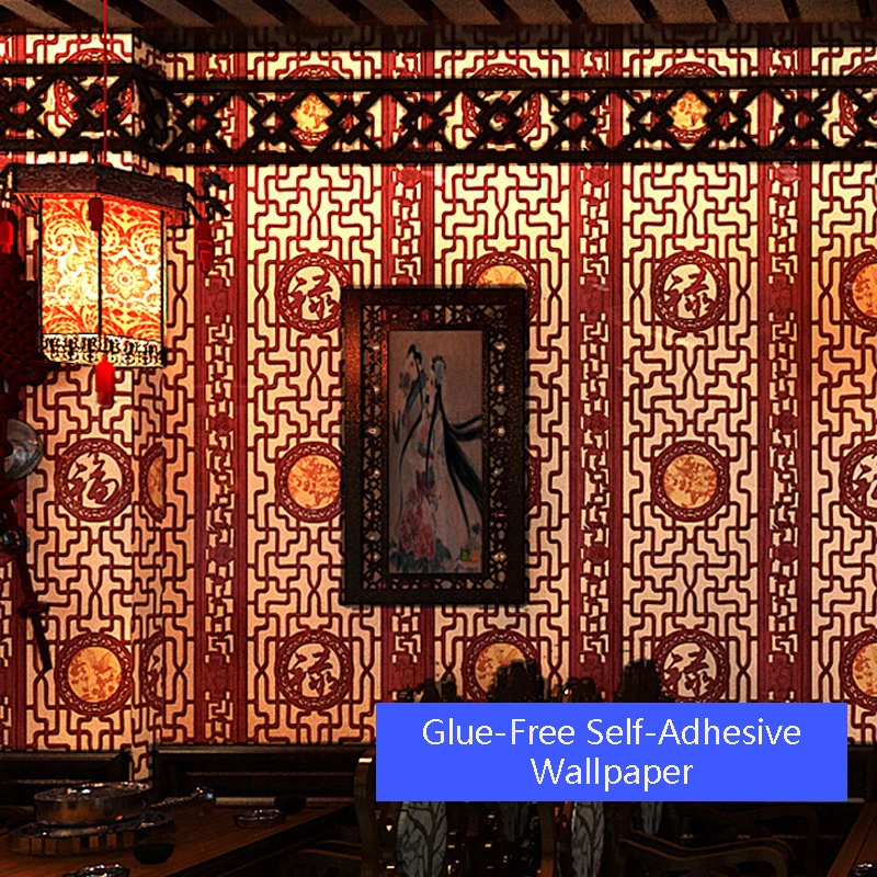 9 5 м самоклеящиеся обои для украшения стен в стиле ретро ​​водонепроницаемые и