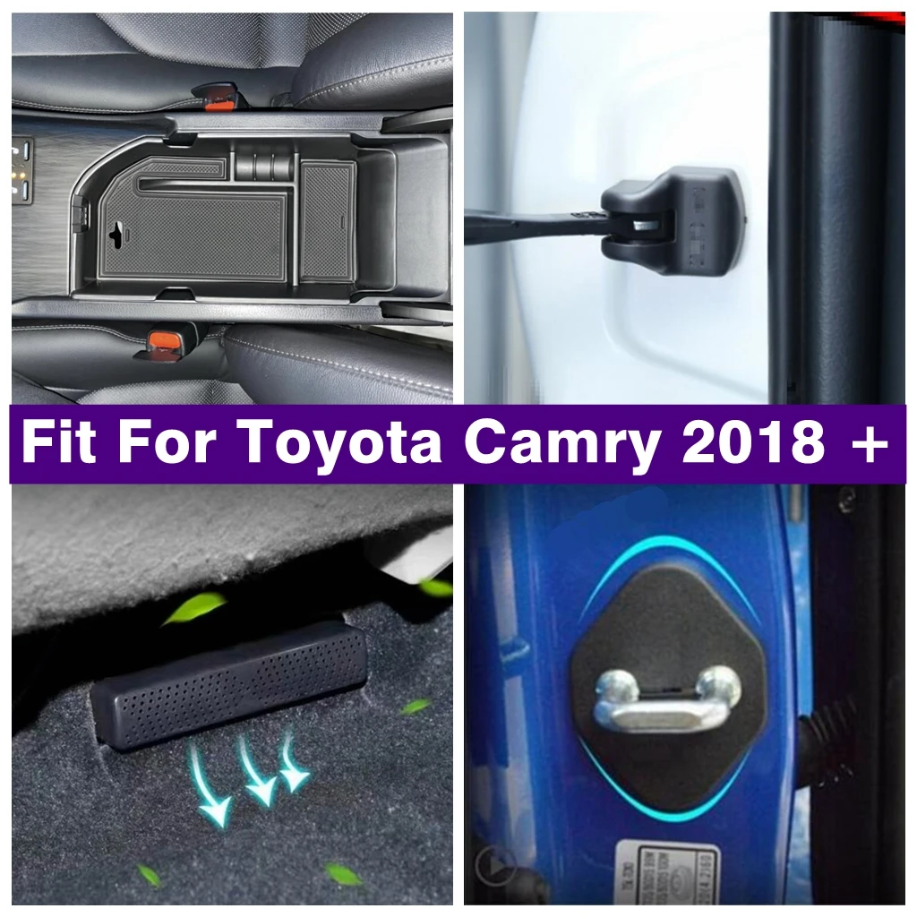 

Central Armrest Storage Container Box Door Lock Stop Rust Under Seat AC Air Duct Vent Outlet Cover For Toyota Camry 2018 - 2023