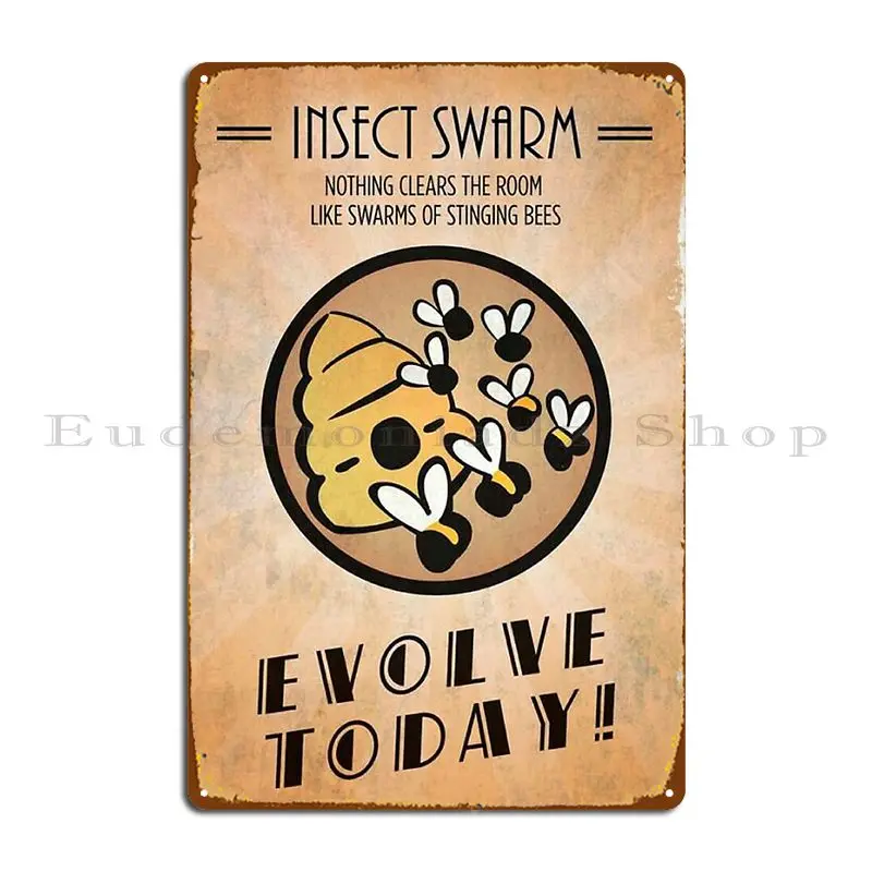 Металлический плакат с насекомым Swarm Edeas постер рисунком кинотеатра гаража