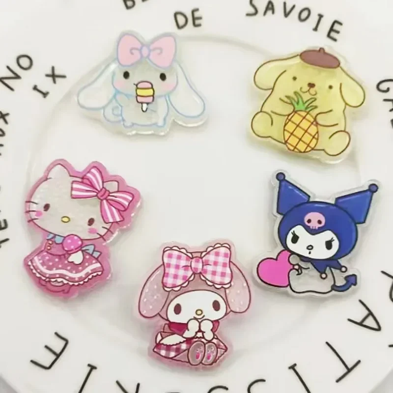 Детали MINISO для аниме 4 см пряжка ключей акриловые аксессуары HelloKitty лист сделай