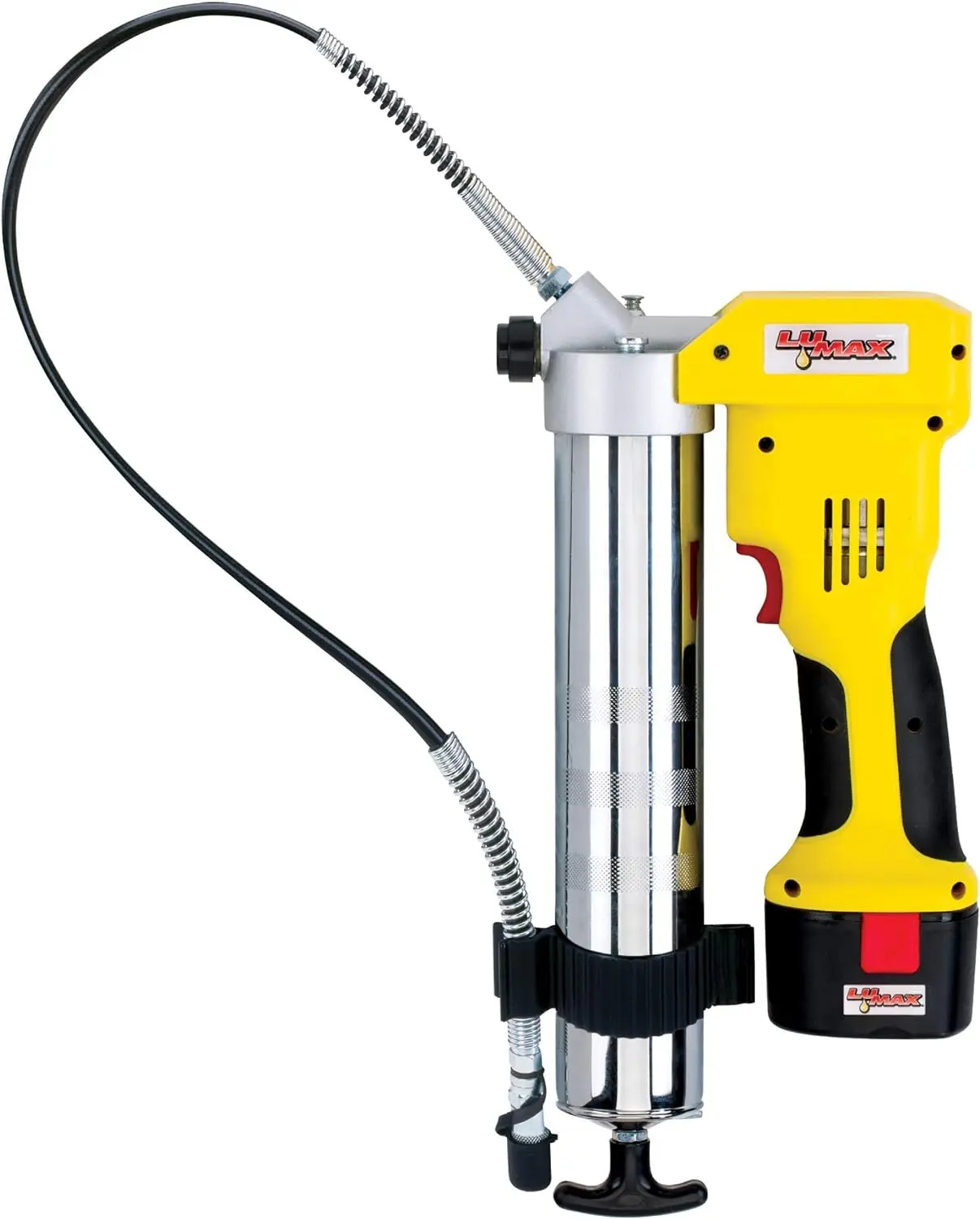 

Handyluber 12V Cordless Grease Gun with Single Battery, 7000 Psi , Yellow