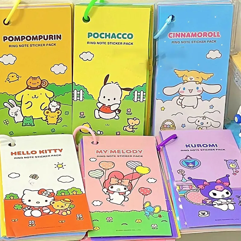 

Kawaii Sanrio Sticker Book Kuromi My Melody Pochacco HelloKittys Cartoon Anime DIY Hand Account Material Book Gift for Girls