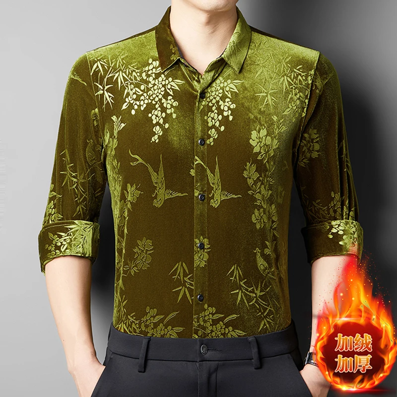 Толстая золотистая бархатная одежда зима 2024 однобортные теплые бархатные