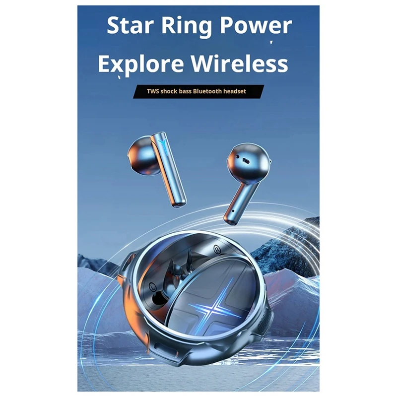 ENC шумоподавление Ai Display Bluetooth наушники стерео спортивные беспроводные с