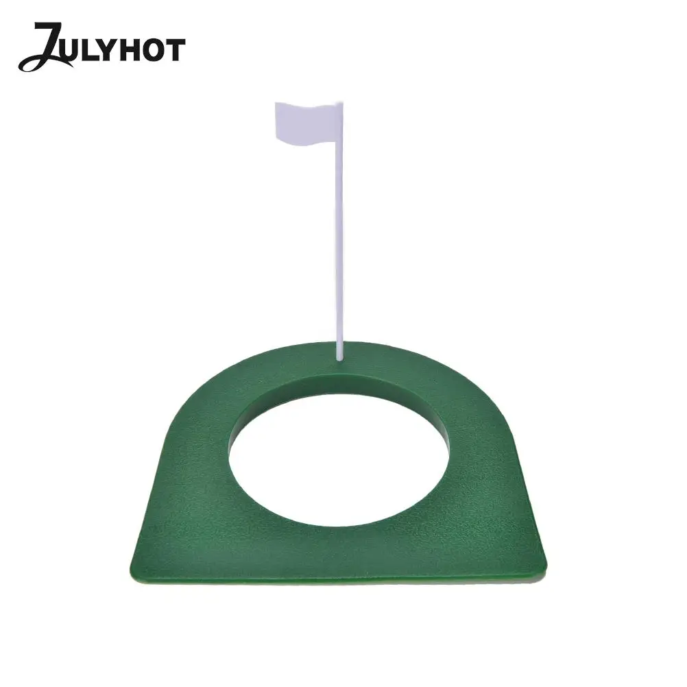 

Golf Putter Cup Hole Training Tool Indoor Golf Putting Trainer Hole Flag Practice Putter Ball Return Device Machine Outdoor