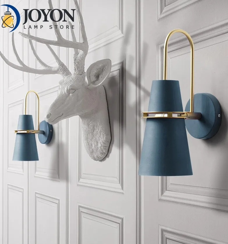 

Modern Wall Lamp Nordic Macaron LED Horn Wall Light Fixtures Creative Sconce for Bedside Living Room Home Indoor Decor Luminaire