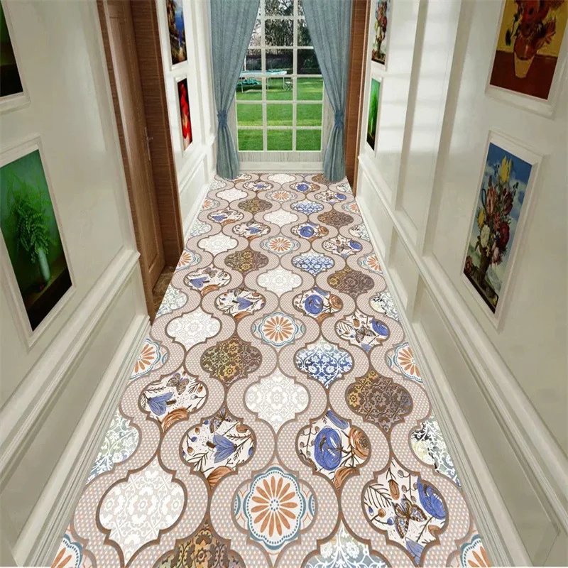 Национальный геометрический ковер для гостиной модный длинный коридора