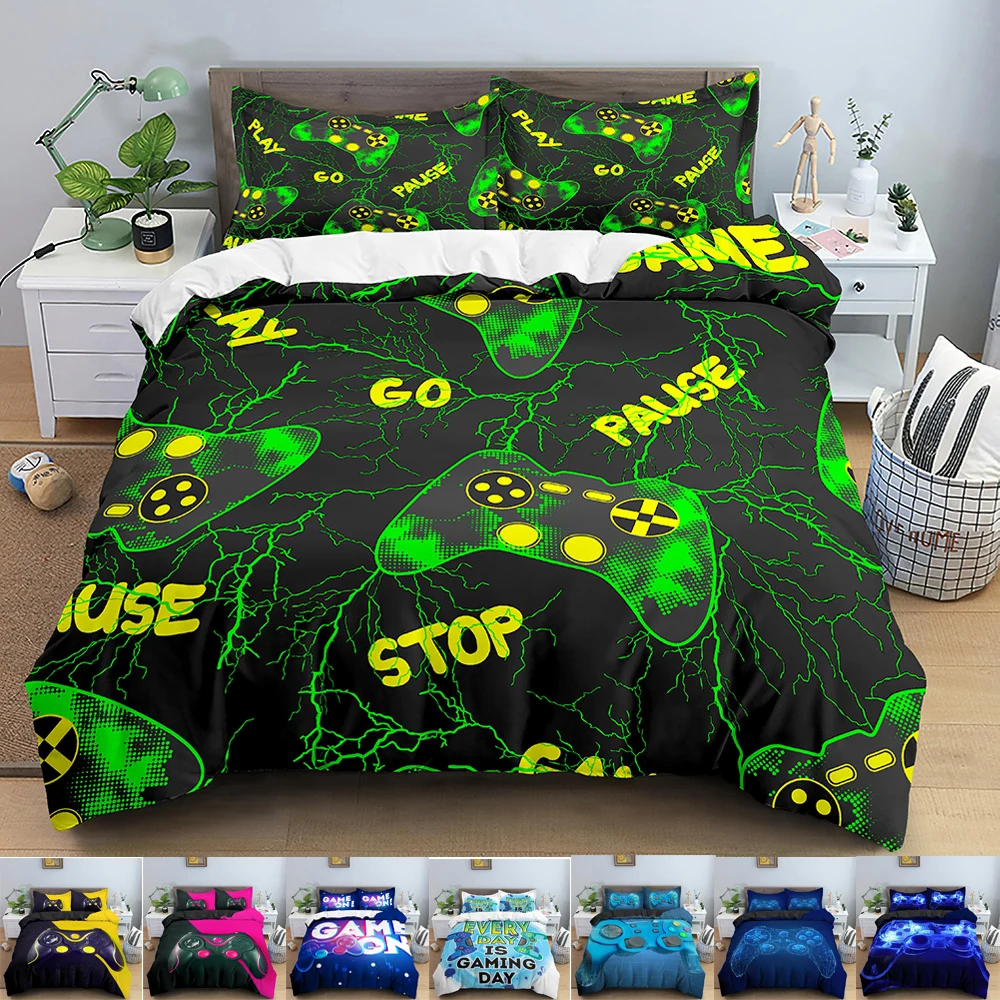 3D Video Gamepad Print Bed Sets for Boys Teens Gamer Comforter Gaming Bedroom Decor Game Bedding Set Home Textile