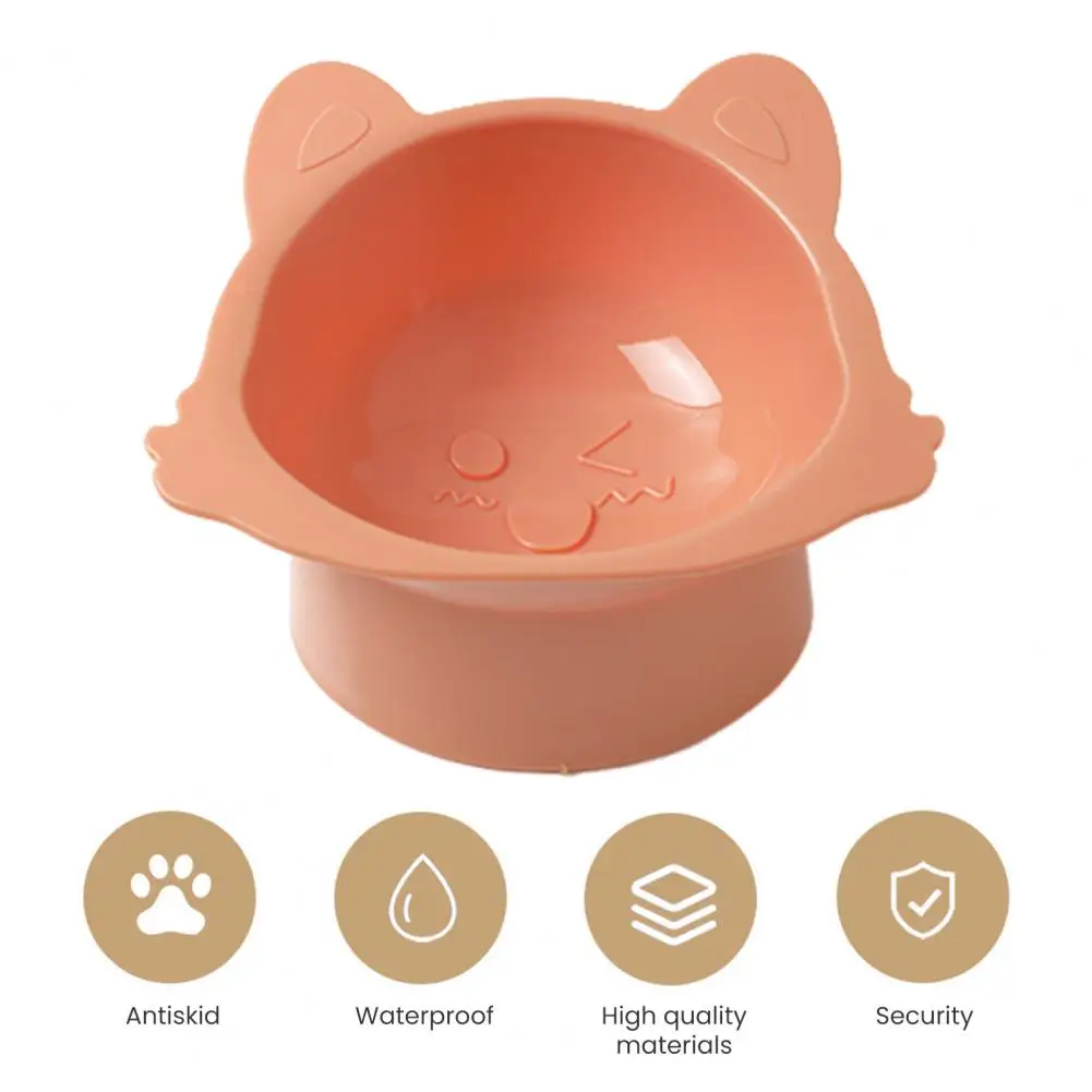 

Non-slip Pet Bowl Elevated Pet Bowl Ergonomic Design Neck Protector Tilted Cat Food Bowl Cute Adorable Pet Bowl