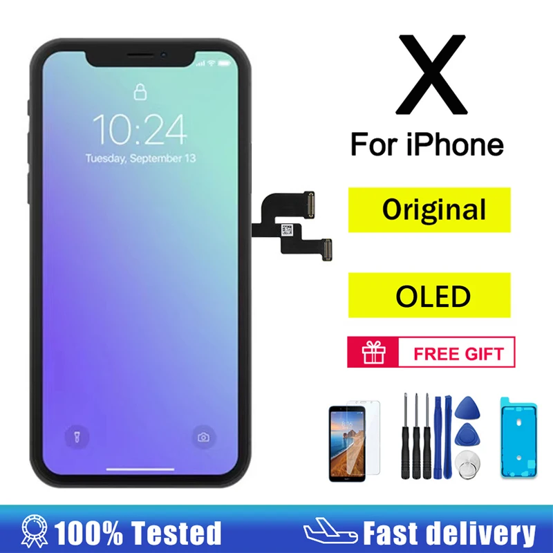 100% Оригинальный ЖК-дисплей для Pantalla Iphone X 11 Pro Max с 3D сенсором в сборе сменный экран