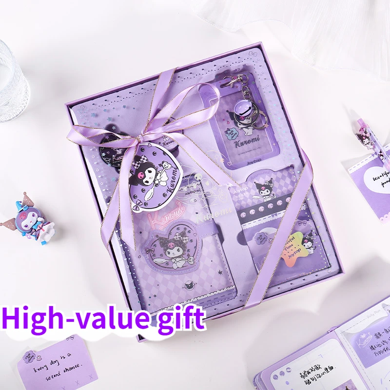

Sanrio Good Time Full Set Gift Box Set Kuromi Hellokitty Cinnamoroll Melody Hand Ledger Cute Tape Notepad Kawaii Cute Girl Gift
