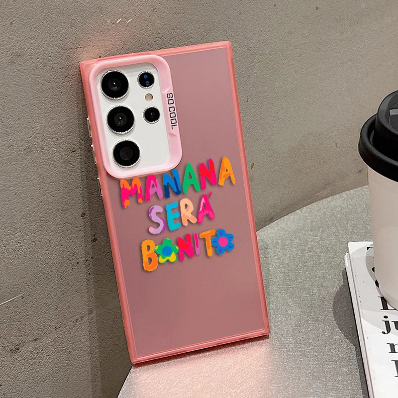 Karol G Manna Bonitо Чехол Для Телефона Samsung S24 S23 S22 S21 Note S20 Fe Ultra Plus Красочный Посеребренный