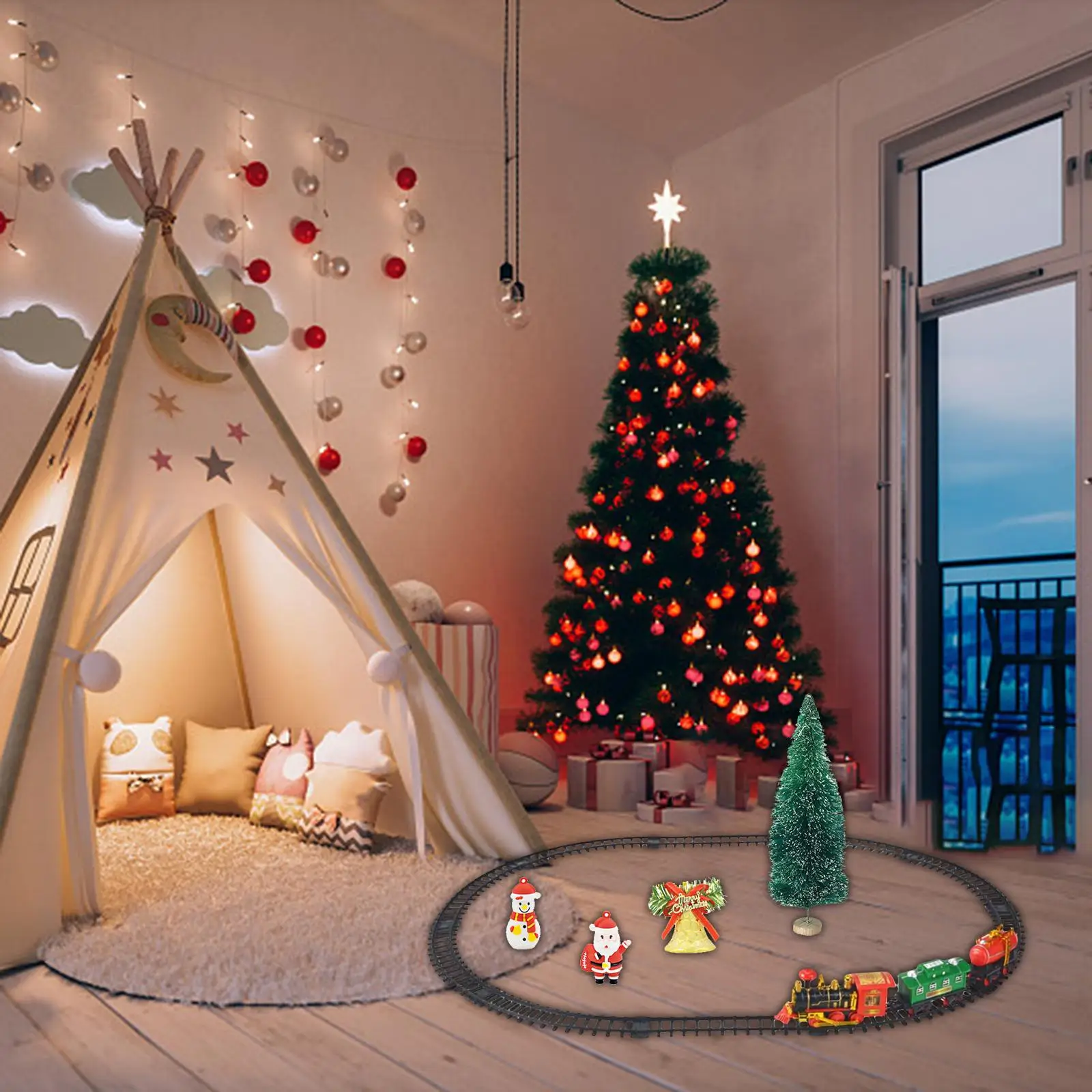 

Portable Electric Train Set Building Construction Set for Preschool Children