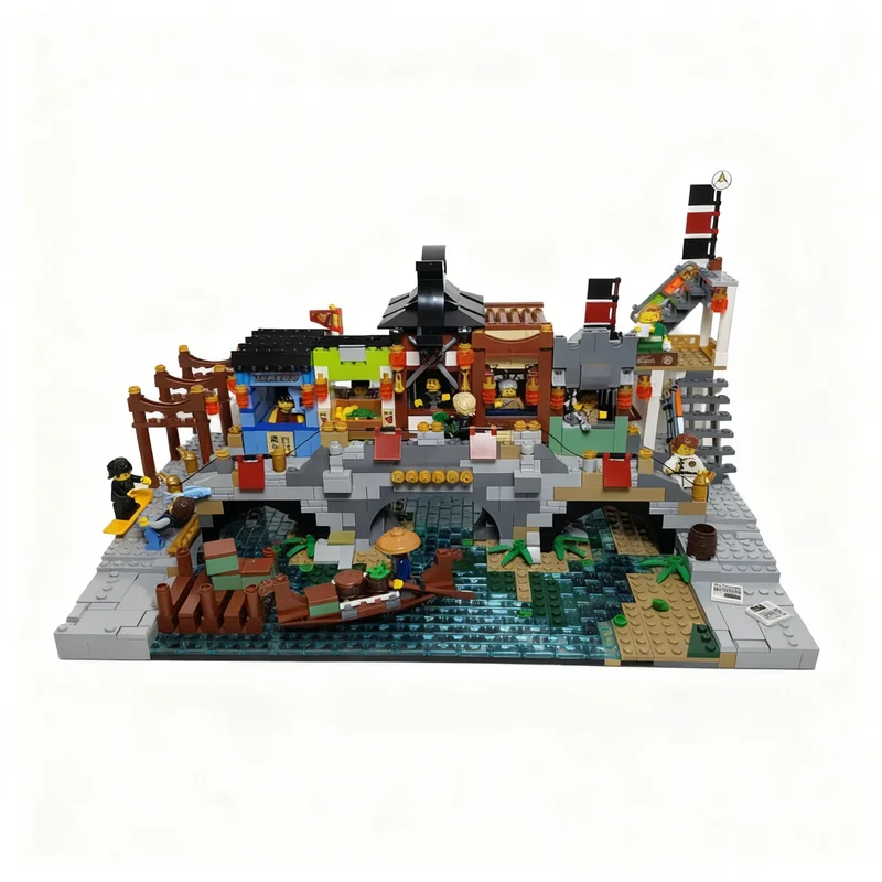 2074 детали MOC Ниндзя: Модель старого моста из фильма «Ниндзя» и города Ниндзя, строительные блоки, архитектурный конструктор, рождественский подарок, игрушка на день рождения. (art.: 3920dcd2070cb) - 3920dcd2070cb