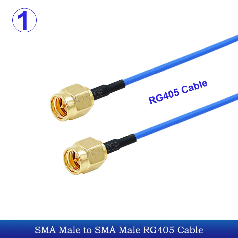 1 шт. синий RG-405 SMA тип к штекер/гнездовой разъем полугибкий 086 RG405 50 Ом RF