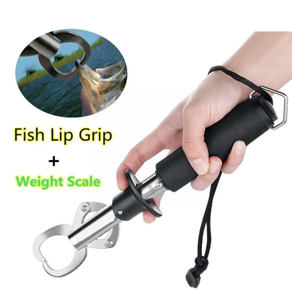 

Portable Fishing Gripper Stainless Steel Fish Lip Grip Lip Tackle Alicate Grip Handle Carp Grab Fishing Fishing De Tools Pe T7P5