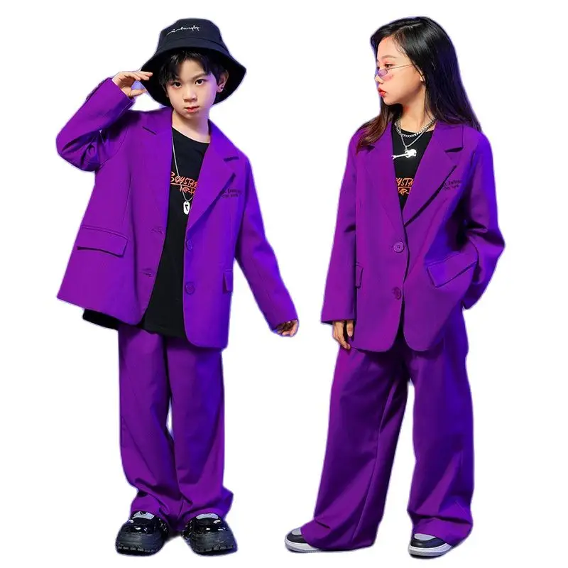 Купи Suit for Girls Autumn Casual Long Sleeve Blazer Pants Two Pieces Children Costumes Formal Black Jacket Set Boys 10 12 13 Years за 1,822 рублей в магазине AliExpress