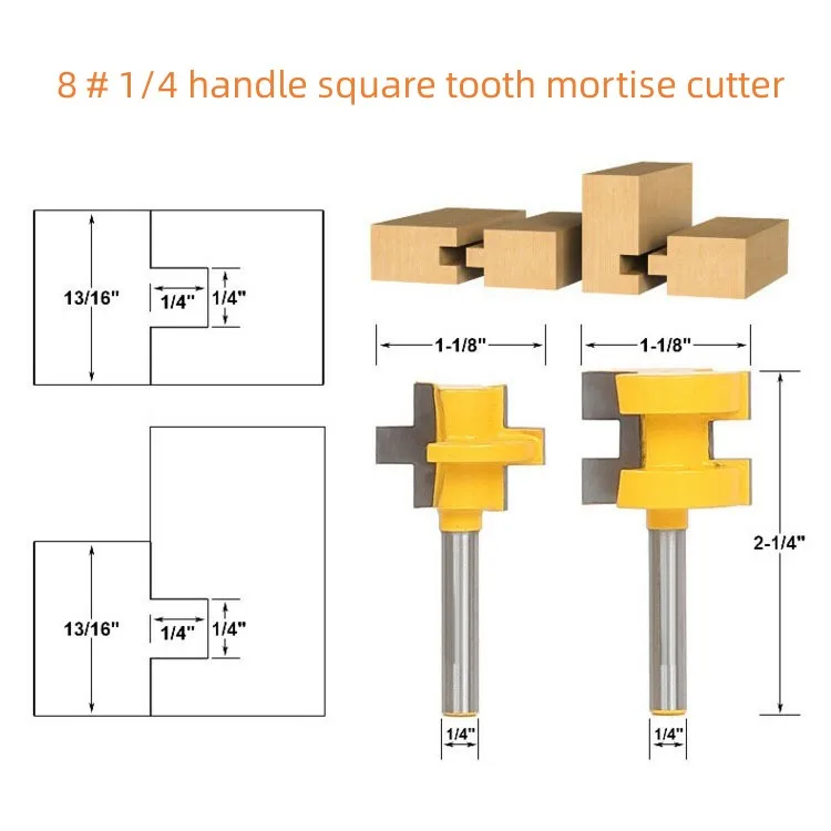 

Деревообрабатывающий Фрезерный резак HILIXUN, фрезерный станок, Желтая краска, высококачественный Т-образный резак с тремя зубьями и квадратн...