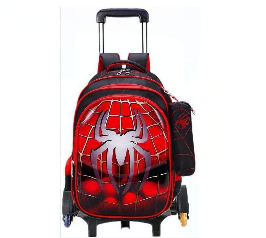 

PU School bag with wheels for boys School trolley backpack for girls waterproof Wheeled backpack for school bags trolley bags